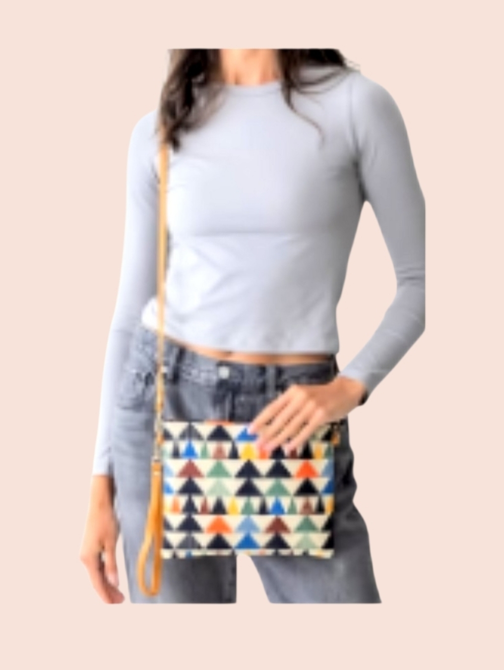Geo Grove Wristlet Clutch